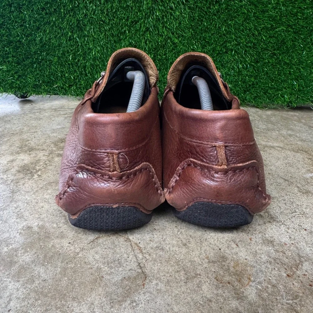 Vintage 90s Cole Haan Loafers Bit Driving Shoes Brown 12M AC-3312